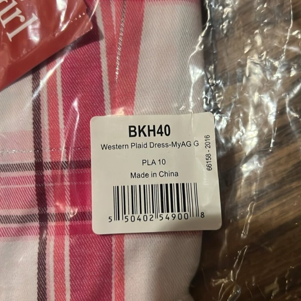 American Girl Western Plaid Dress And Belt For Girls Nwt Size 10 — image 3 of 6